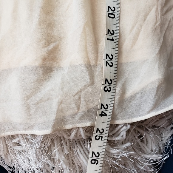 Clhoe Semi Sheer Blouse Ivory Beaded Neckline E15 - Picture 8 of 8